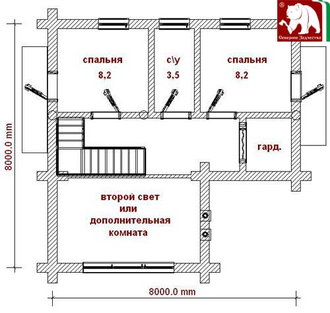 Проект 3-82, 110 кв.м., 8*8