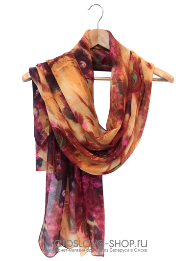 Палантин из вискозы с абстрактным рисунком