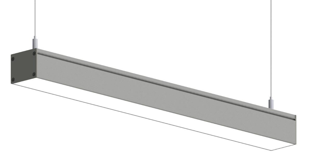 Подвесное крепление линейного светильника в магазин