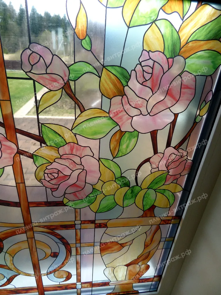 Пленка для окна Розы