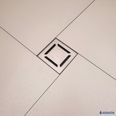 Трап водосток ZENTRUM Norma 100х100 Вертикальный выпуск (Хром)