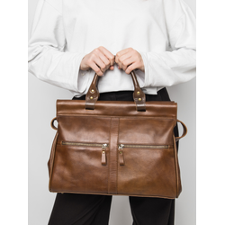 Кожаный саквояж Monvalle Premium brown (арт. 4046-63)