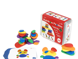 Радужные камешки (36 шт). Набор учебно-игровой с карточками заданий.