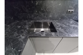 Кухня Графит с антресолями