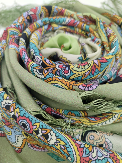 Павловопосадский платок Восточные сладости 1429-2