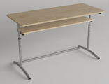 Стол ученический "Лидер" 2-местный регулируемый