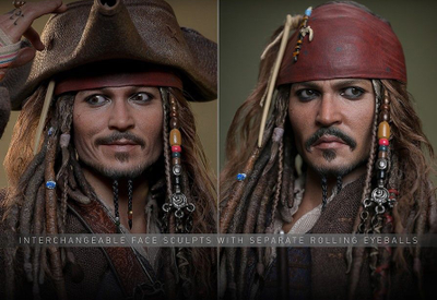 Капитан Джек Воробей (Джонни Депп, "Пираты Карибского Моря", Pirates of the Caribbean) - Коллекционная фигурка 1/6 JACK SPARROW (DX38) - HOT TOYS