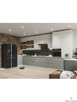 Скала Гранит маус/Гранит грей модульная кухня