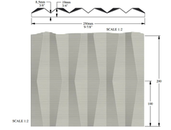 Декоративная стеновая рифленая 3D панель из полиуретана Orac Decor W112 RIDGE