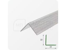 УГОЛ ДЕКОРАТИВНЫЙ 10Х10 УП 01-27.2700.501Л СЕРЕБРО (матовый)