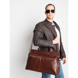 Кожаный саквояж Veano Premium brown (арт. 4004-53)