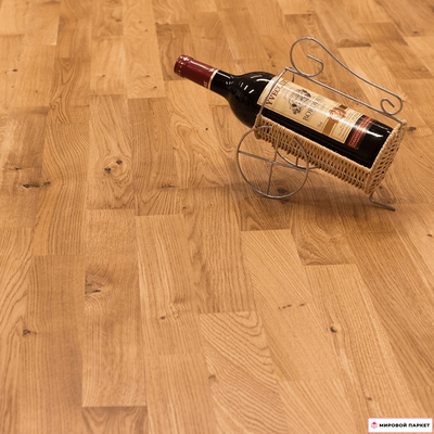 Паркетная доска PolarWood Classic Дуб Родной 188 мм 3-х полосная без фаски лак замок 2G толщина 14 мм 3.41 м2