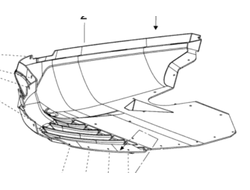 Панель нижняя правая оригинал BRP 502006917 для BRP LYNX/Ski-Doo