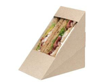 Коробка с окном для сэндвичей с окном (крафт), 130*130*50мм