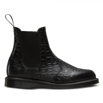 Dr martens croc chelsea boots black outlet