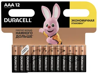 5000394006546 	Батарейки  NEW   !!!!   DURACELL AAA R03     ALKALINE  (12штук в уп)