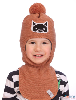 Шапка-шлем  21101-10, цвет охра,черный,белый, р. 48-50