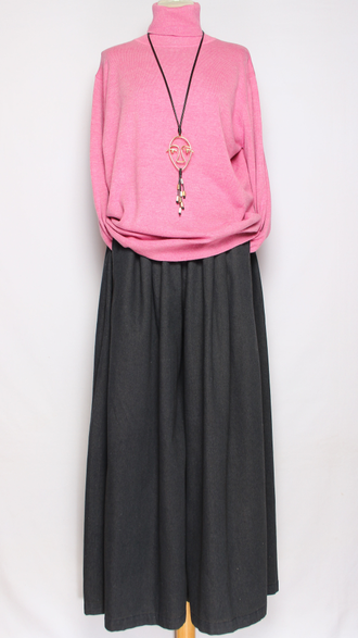 Свитер "ГЛАДКИЙ С ДЛИННЫМ РУКАВОМ " 7807 фуксия, чайная роза, бордо, розовый   р.52-56