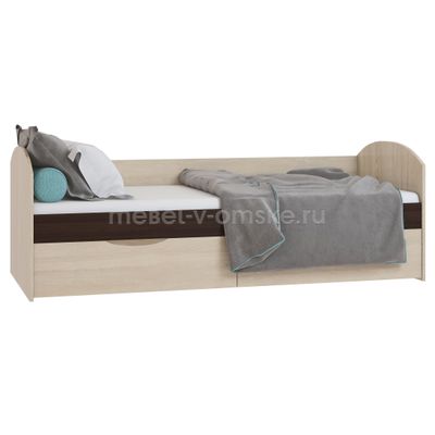 ОМ363 Кровать Ева с ящиками. Размер: 2032х702х844. Спальная зона: 800х2000.