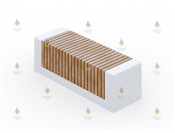 1633.1 Скамья «Карелия» на бетонном основании