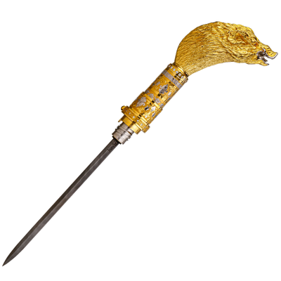 Трость резная с клинком "Кабан"