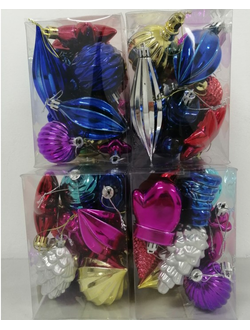 Елочные игрушки "Ассорти"  Фигурные #WL1406 10уп