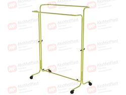 G-RD005 Вешало напольное для одежды в две стороны усиленное на колесах регулируемое цвет: золото