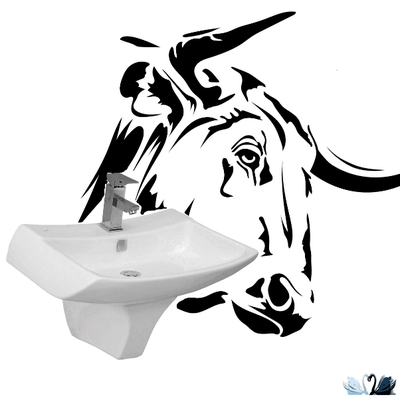 Раковина Creavit BULL BL065.00000 для ванной. Природный дизайн Голова быка