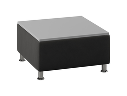 Столик Everprof Monro большой Экокожа Черный ЛДСП Серый