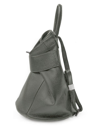 (АРТИКУЛ: 9971/0/52) ЖЕНСКИЙ РЮКЗАК, НЕБОЛЬШОЙ, НАТУРАЛЬНАЯ КОЖА, СЕРЫЙ