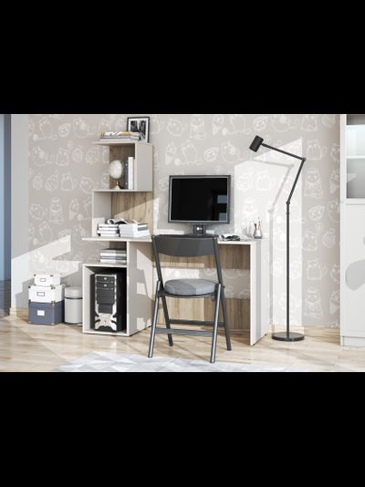 Бохо СП-001 стол письменный Дуб Крафт Серый/Кашемир