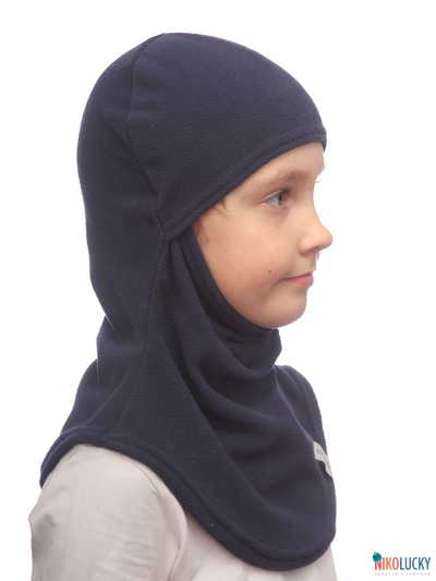 Шапка-шлем 23202-02 100% полиэстер, темно-синий 54-56