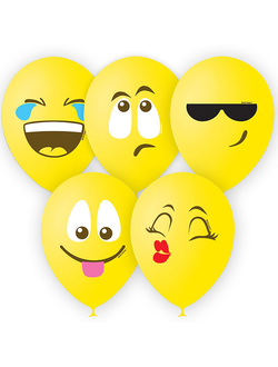 Воздушные шары с гелием "Эмодзи" 30см