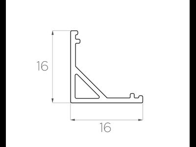 Алюминиевый профиль 4L-1616-U ANOD + S-OPAL