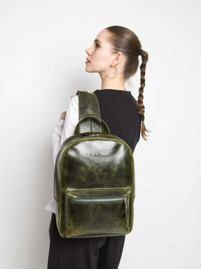Женский кожаный рюкзак Albiate dark green (арт. 
3103-11)