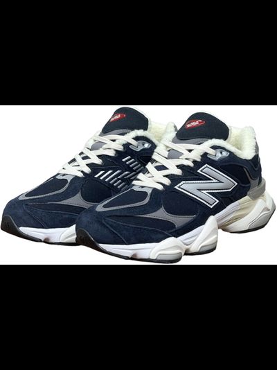 New Balance 9060 Navy White с мехом