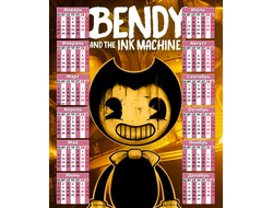 Календарь настенный Бенди и чернильная машина №10