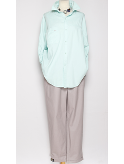 Брюки "ХЛОПОК С МАНЖЕТАМИ" св.бежевые (009) р.48,50,52