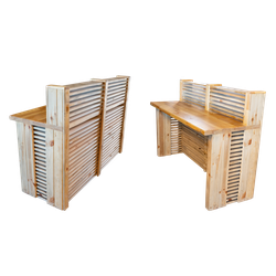 Тучков шоп. Торговое оборудование. Ресепшн. Стойка-ресепшен. Ресепшен из натурального дерева