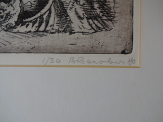 Волович В.М. Цирк. Лев на лошади Бумага, офорт 1986г. 36Х50 (856)