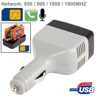 Скрытый GPS треккер с функцией GSM прослушивания – авто USB адаптер