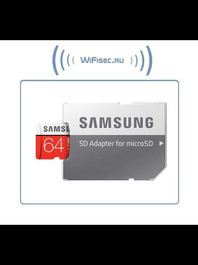 Карта памяти microSDXC UHS-I U1 SAMSUNG EVO PLUS 64 ГБ, Class 10, MB-MC64HA/RU + адаптер (100/20)