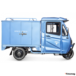 Грузовой электротрицикл Rutrike КАРГО Кабина Дуал обогрев 1500 60V1000W синий
