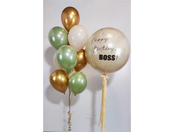 Сет из шаров "Нappy Birthday Boss"