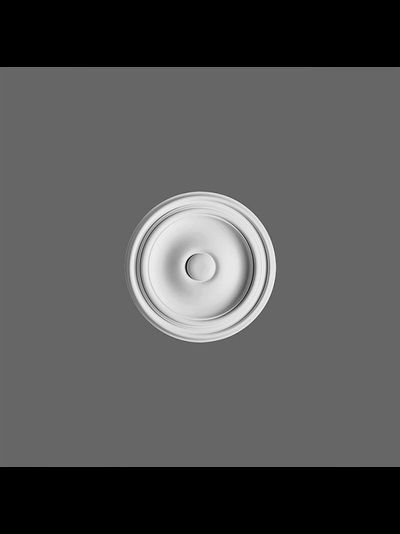 Потолочная розетка (подлюстра) с гладким профилем из полиуретана Orac Decor-Luxxus R07 диаметр 26 см