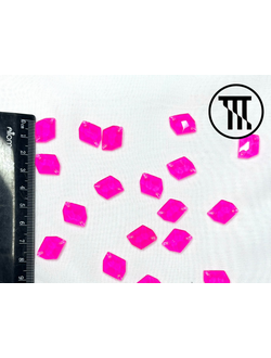 Стразы пришивные Космик, неоновые, цв. Неон-розовый, р-р 10*14 мм