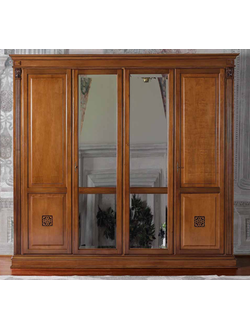 ШКАФ 4-Х ДВЕРНЫЙ С ЗЕРКАЛАМИ (L256*P65*H240) ART.44582/C SAONCELLA