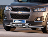 Защита переднего бампера для Chevrolet Captiva (2011-2016), RIVAL, Россия