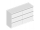 Комод БЬЯНКО белый  с 6 ящиками (1200/1400х400х770)