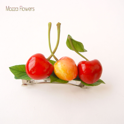 Заколка-автомат "С черешней".